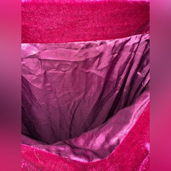 Rebecca Minkoff Vienne velvet square neck puff sleeve mini dress in fuchsia M - Picture 7 of 11